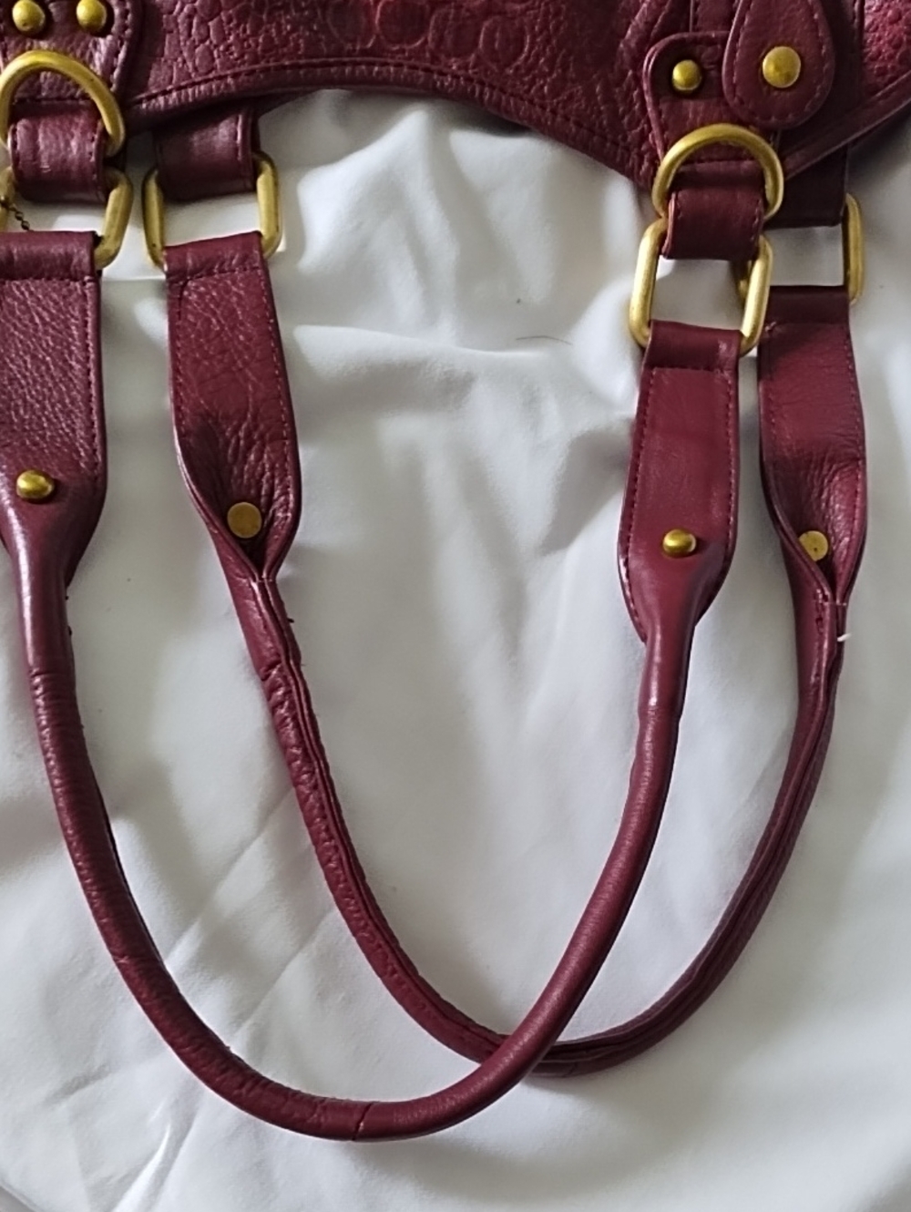 Red Leather Shoulder Bag - Picture 6 of 8